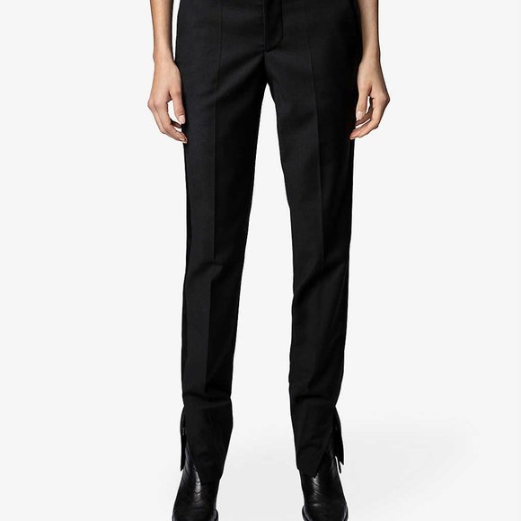 Zadig & Voltaire Prune Split Mid-Rise Woven Pants NEW WITH TAGS - Picture 5 of 10